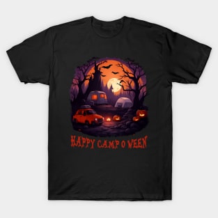 Happy Camp O Ween Camping Halloween Costume Pumpkin T-Shirt